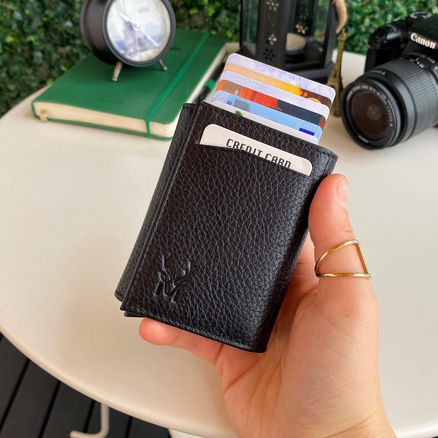 Genuine Leather RFID Protection Card Holder/Wallet