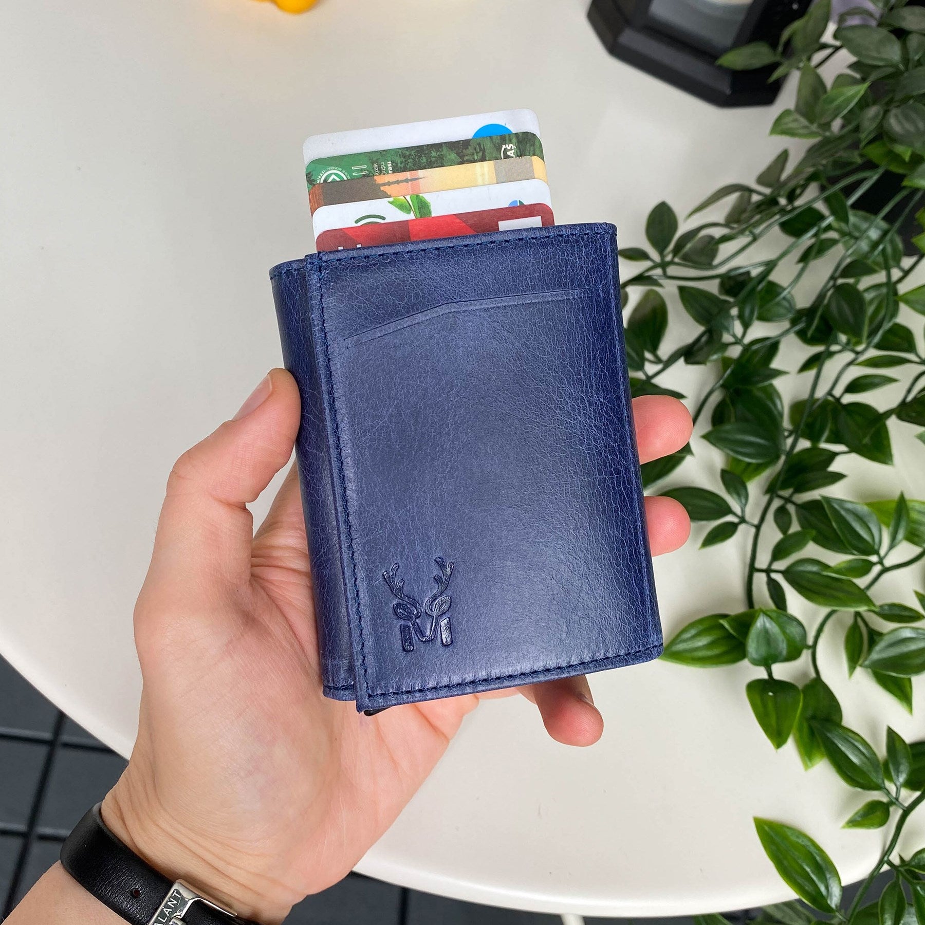 Genuine Leather RFID Protection Card Holder/Wallet