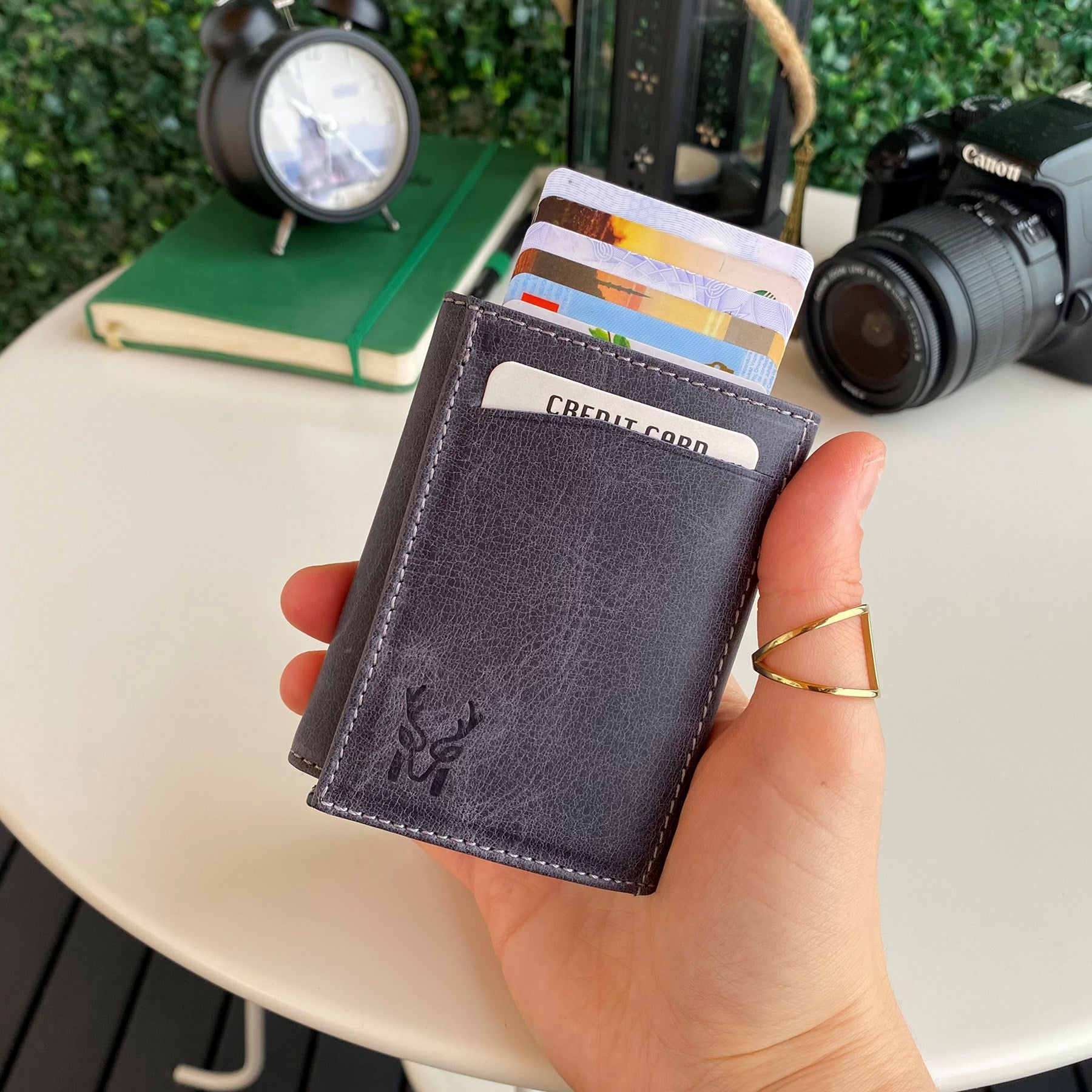 Genuine Leather RFID Protection Card Holder/Wallet